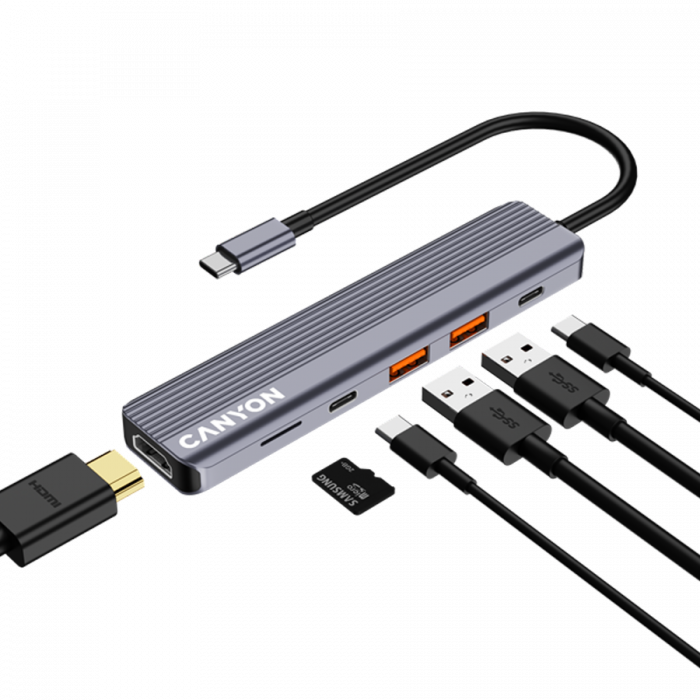 CANYON hub DS-17 6in1 4k USB-C Grey [6]