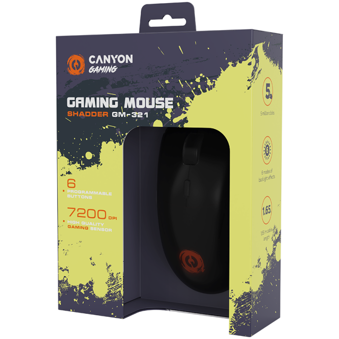 CANYON mouse Shadder GM-321 RGB 6buttons Wired Black [6]