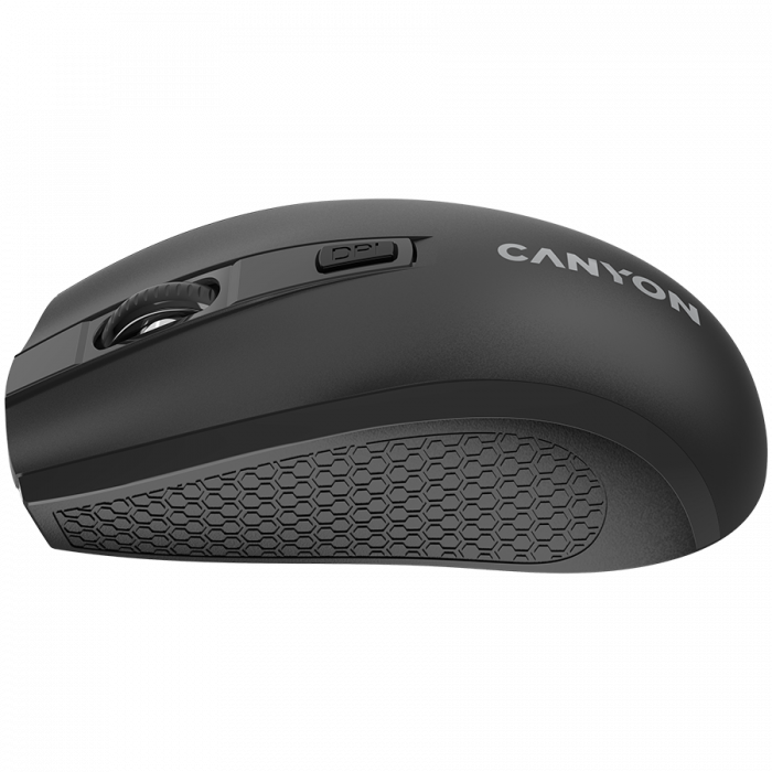 CANYON MW-7, 2.4Ghz wireless mouse, 6 buttons, DPI 800/1200/1600, with 1 AA battery ,size 110*60*37mm,58g,black [4]