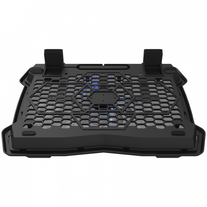 CANYON NS02, Cooling stand single fan with 2x2.0 USB hub, support up to 10”-15.6” laptop, ABS plastic and iron, Fans dimension:125*125*15mm(1pc), DC 5V, fan speed: 800-1000RPM, size:340*265*30mm, 406g [2]