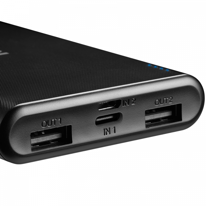 CANYON PB-108 Power bank 10000mAh Li-poly battery, Input 5V/2A, Output 5V/2.1A(Max), 140*68*16mm, 0.230Kg, Black [3]