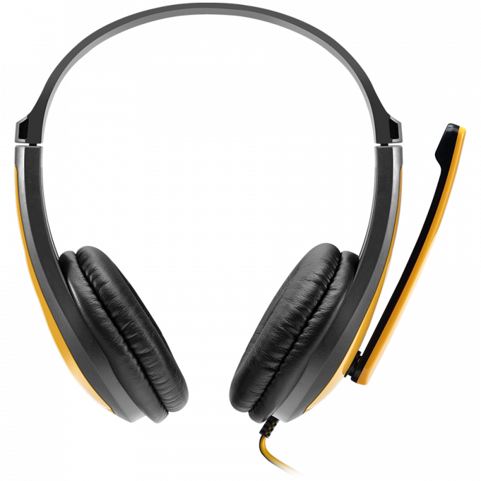 CANYON PC headset HSC-1 PC Mic Flat 2m Black Yellow [2]