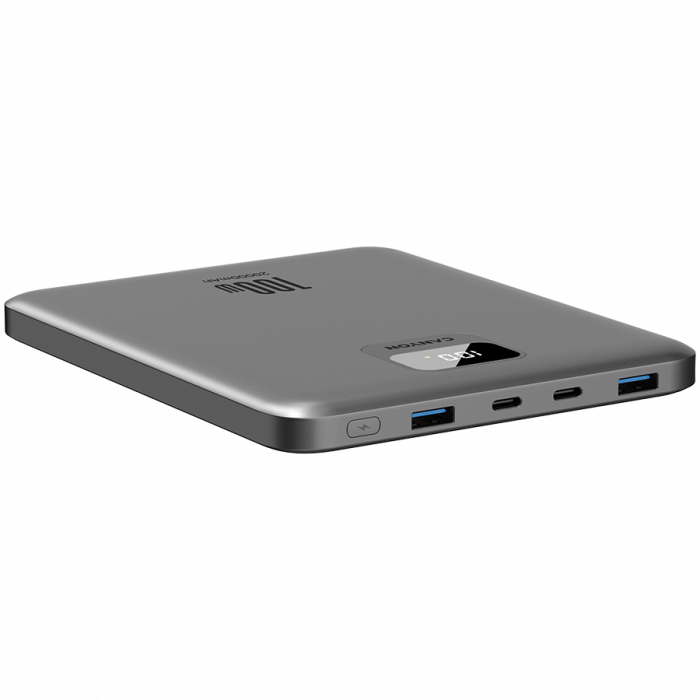CANYON power bank PB-2008 LED FLAT 20000 mAh PD100W QC3.0 Dark Grey [4]