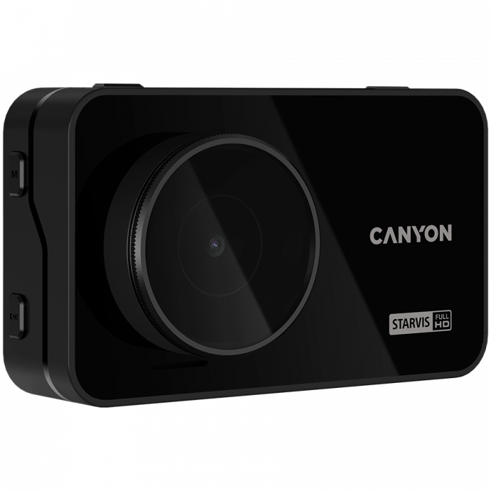 Canyon RoadRunner CDVR-10GPS, 3.0\'\' IPS (640x360), FHD 1920x1080@60fps, NTK96675, 2 MP CMOS Sony Starvis IMX307 image sensor, 2 MP camera, 136° Viewing Angle, Wi-Fi, GPS, Video camera database, USB  [3]