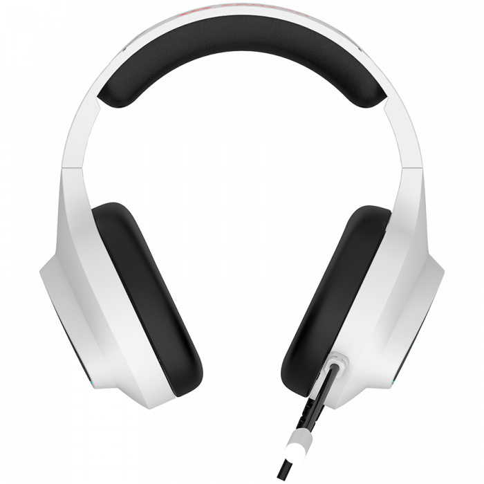 CANYON Shadder GH-6, RGB gaming headset with Microphone, Microphone frequency response: 20HZ~20KHZ,  ABS+ PU leather, USB*1*3.5MM jack plug, 2.0M PVC cable, weight: 300g, White [3]