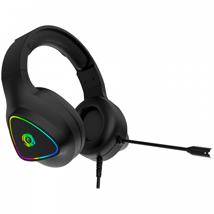 CANYON Shadder GH-6, RGB gaming headset with Microphone, Microphone frequency response: 20HZ~20KHZ,  ABS+ PU leather, USB*1*3.5MM jack plug, 2.0M PVC cable, weight: 300g, Black [2]