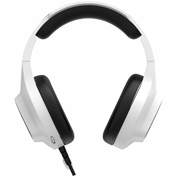 CANYON Shadder GH-6, RGB gaming headset with Microphone, Microphone frequency response: 20HZ~20KHZ,  ABS+ PU leather, USB*1*3.5MM jack plug, 2.0M PVC cable, weight: 300g, White [4]