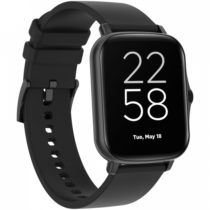 CANYON Smart watch, 1.69inches TFT full touch screen, Zinic+plastic body, IP67 waterproof, multi-sport mode, compatibility with iOS and android, black body with black silicon belt, Host: 44.4*36*9.2mm [3]