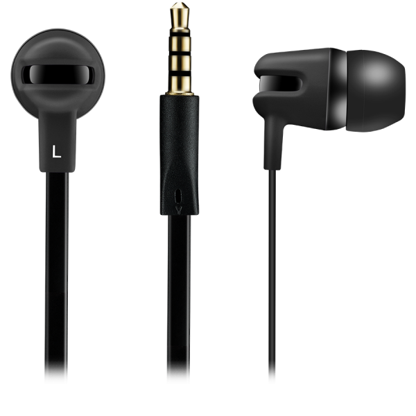CANYON SEP-4 Stereo earphone with microphone, 1.2m flat cable, Black, 22*12*12mm, 0.013kg [2]