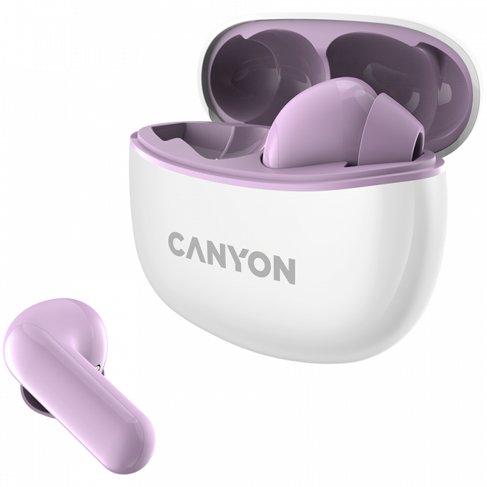 Canyon TWS-5 Bluetooth headset, with microphone, BT V5.3 JL 6983D4, Frequence Response:20Hz-20kHz, battery EarBud 40mAh*2+Charging Case 500mAh, type-C cable length 0.24m, size: 58.5*52.91*25.5mm, 0.03 [2]