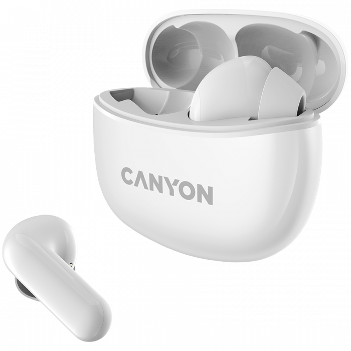 Canyon TWS-5 Bluetooth headset, with microphone, BT V5.3 JL 6983D4, Frequence Response:20Hz-20kHz, battery EarBud 40mAh*2+Charging Case 500mAh, type-C cable length 0.24m, size: 58.5*52.91*25.5mm, 0.03 [2]