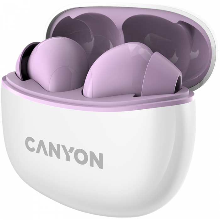 Canyon TWS-5 Bluetooth headset, with microphone, BT V5.3 JL 6983D4, Frequence Response:20Hz-20kHz, battery EarBud 40mAh*2+Charging Case 500mAh, type-C cable length 0.24m, size: 58.5*52.91*25.5mm, 0.03 [3]