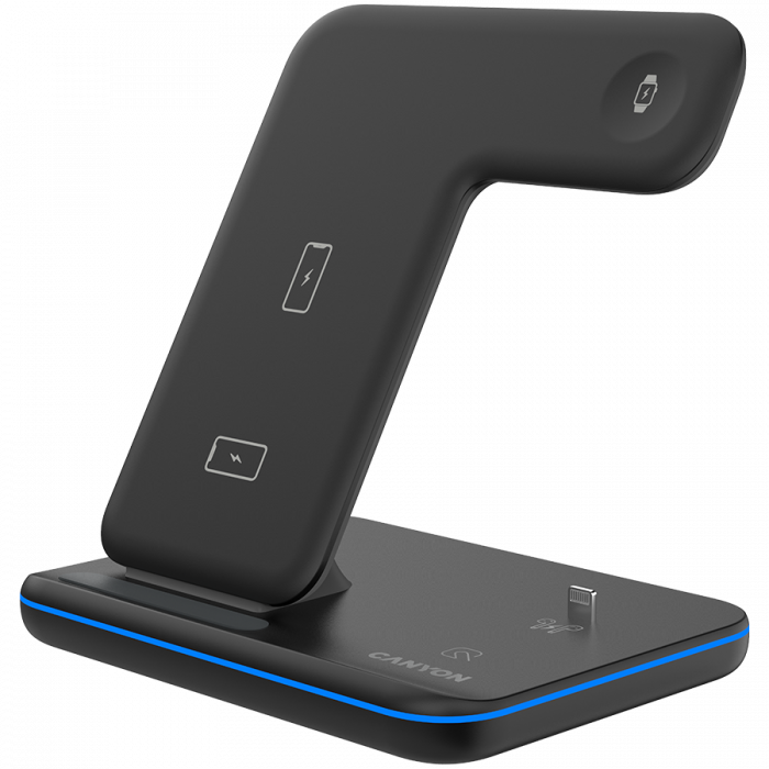 CANYON wireless charger WS-302 15W 3in1 Black [2]