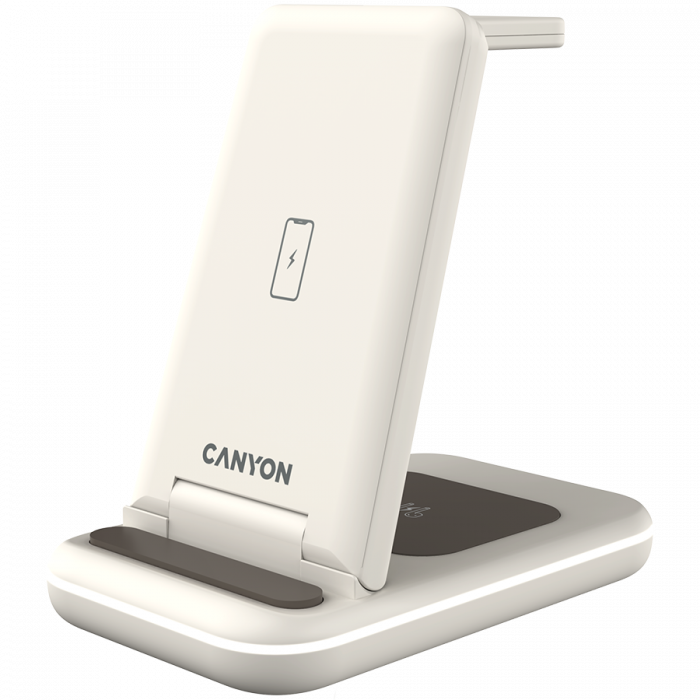 CANYON wireless charger WS-304 15W 3in1 Cosmic Latte [2]