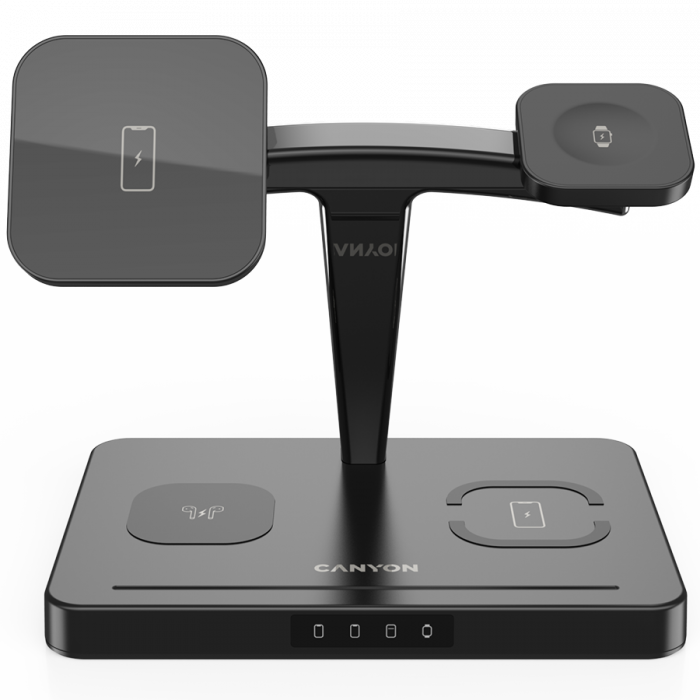 CANYON wireless charger WS-404 15W 4in1 Black [2]