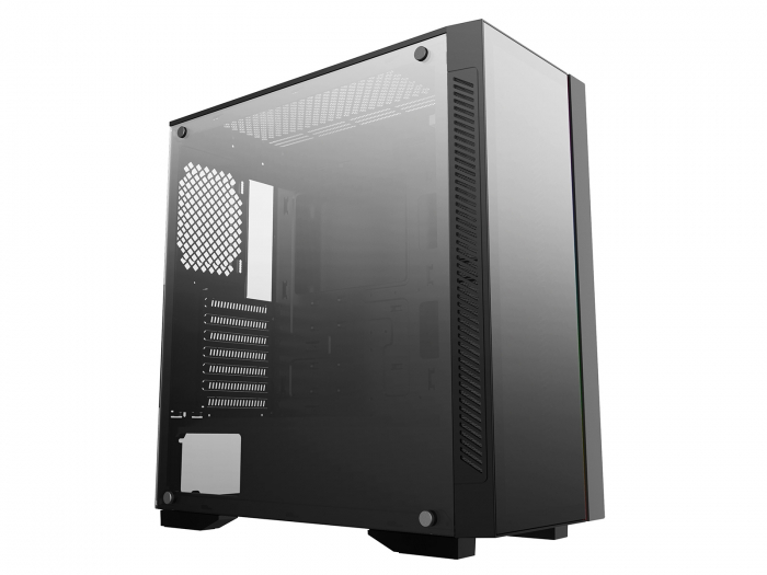 CARCASA DEEPCOOL, Middle Tower, E-ATX, fara sursa, sticla securizata, USB 2.0 x 2, USB 3.0 x 1, Jack 3.5mm x 2, mesh, RGB LED strip, "MATREXX 55 V3" "DP-ATX-MATREXX55V3" [2]