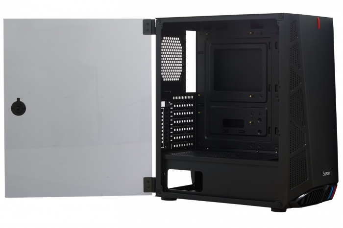 CARCASA  SPACER - gaming, Middle Tower, ATX, "HUNTER", fara sursa, usa sticla securizata (balama), USB 2.0 x 2, USB 3.0 x 1, Jack 3.5mm x 2, mesh , "SPGC-HUNTER" [3]