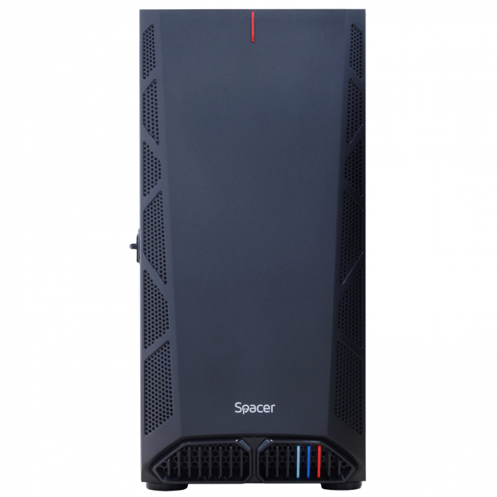 CARCASA  SPACER - gaming, Middle Tower, ATX, "HUNTER", fara sursa, usa sticla securizata (balama), USB 2.0 x 2, USB 3.0 x 1, Jack 3.5mm x 2, mesh , "SPGC-HUNTER" [2]