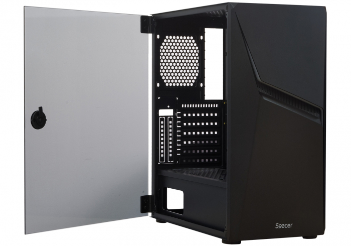 CARCASA  SPACER - gaming, Middle Tower, ATX, "THUNDER", fara sursa, usa sticla securizata (balama), USB 2.0 x 2, USB 3.0 x 1, Jack 3.5mm x 2, mesh , "SPGC-THUNDER" [5]