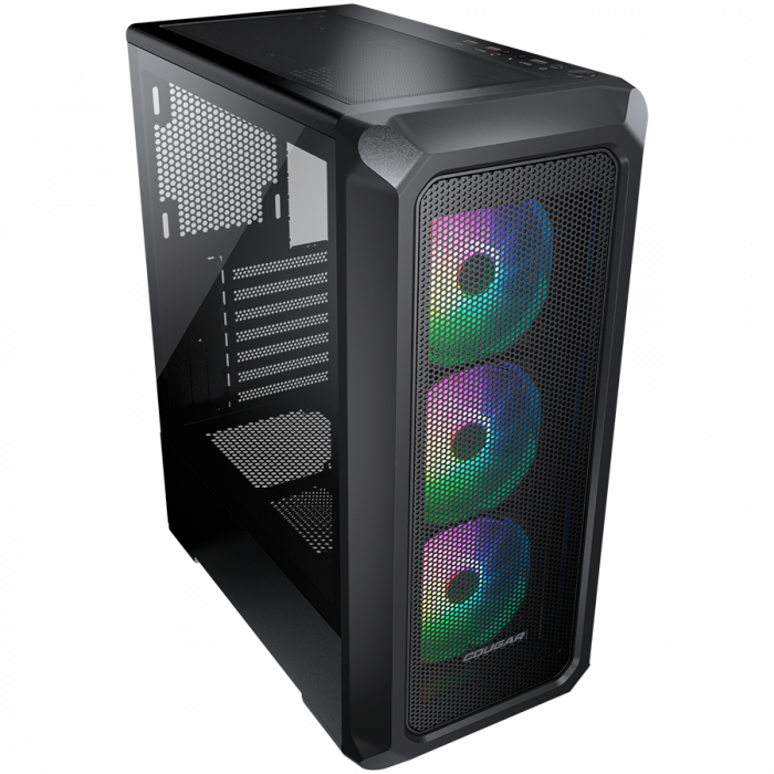 COUGAR | Archon 2 Mesh RGB (Black) | PC Case | Mid Tower / Mesh Front Panel / 3 x ARGB Fans / 3mm TG Left Panel [2]
