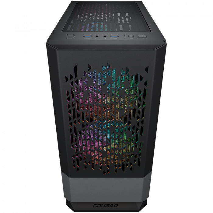 COUGAR | MG140 Air RGB Black | PC Case | Mini Tower / Air Vents Front Panel / 3 x ARGB Fans / 4mm TG Left Panel [3]