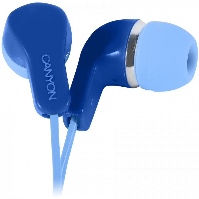 CANYON EPM-02 Stereo Earphones with inline microphone, Blue, cable length 1.2m, 20*15*10mm, 0.013kg [1]