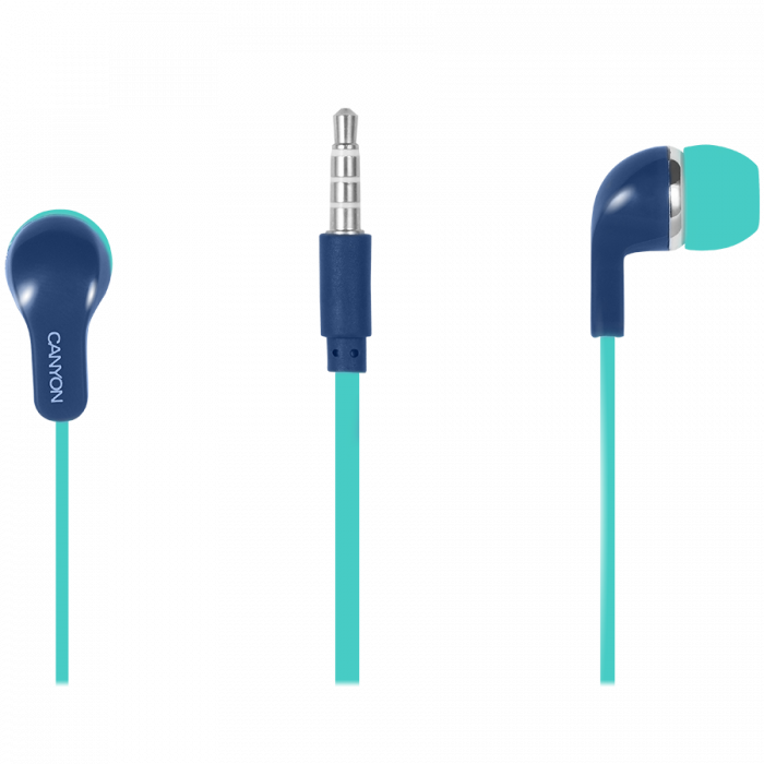 CANYON EPM-02 Stereo Earphones with inline microphone, Green+Blue, cable length 1.2m, 20*15*10mm, 0.013kg [2]