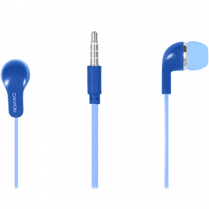 CANYON EPM-02 Stereo Earphones with inline microphone, Blue, cable length 1.2m, 20*15*10mm, 0.013kg [2]