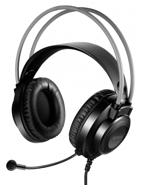 CASTI A4TECH cu fir, tip standard, utilizare multimedia (PC and more), microfon pe casca, gri, jack 3.5", "FH200i-GR" (include TV 0.75 lei) [3]