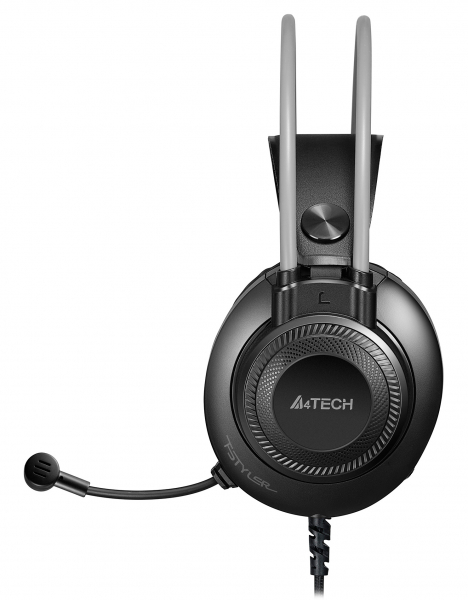 CASTI A4TECH cu fir, tip standard, utilizare multimedia (PC and more), microfon pe casca, gri, jack 3.5", "FH200i-GR" (include TV 0.75 lei) [2]