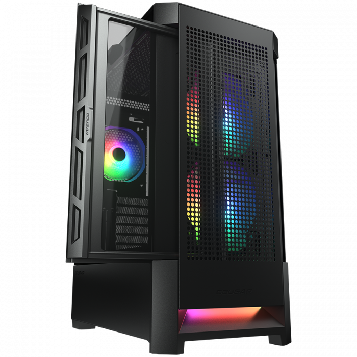 COUGAR AIRFACE RGB PC Case, Mid Tower, Black [2]