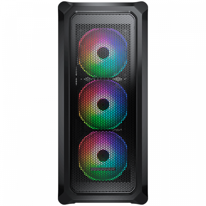 COUGAR | Archon 2 Mesh RGB (Black) | PC Case | Mid Tower / Mesh Front Panel / 3 x ARGB Fans / 3mm TG Left Panel + COUGAR PSU STC600 / 600W Preinstalled [2]