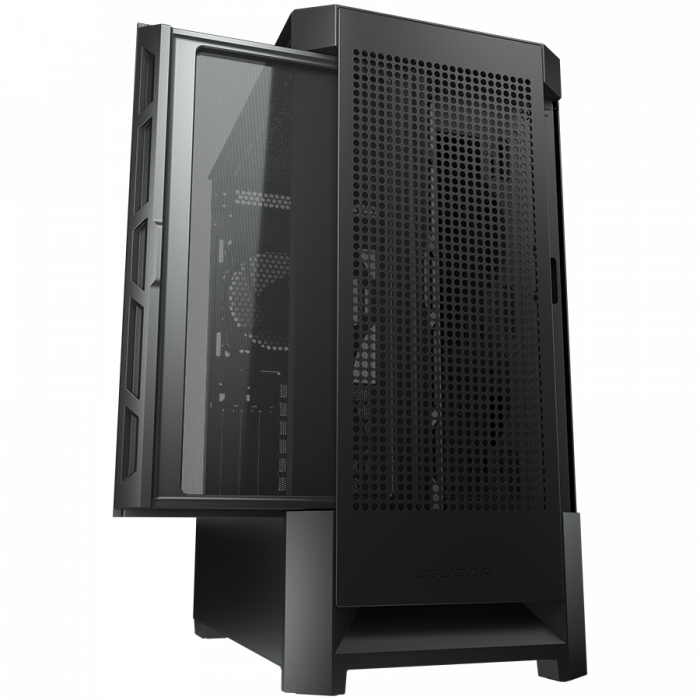 COUGAR | Case Airface Black | PC Case | Mid Tower / Mesh Front Panel / 1 x 120mm Fan / TG Left Panel / Black [2]