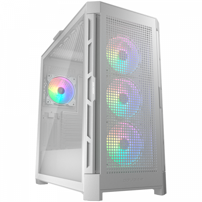 COUGAR | Duoface Pro RGB White | PC Case | Mid Tower / TG & Airflow Front Panel / 4 x ARGB Fans / TG Left Panel [1]
