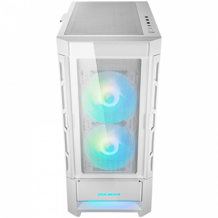 COUGAR | Duoface RGB White | PC Case | Mid Tower / Airflow Front Panel / 2 x 140mm & 1x 120mm ARGB Fans incl. / TG Left Panel [2]