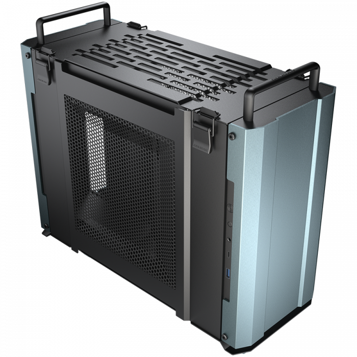 COUGAR | DUST 2 Iron Gray | PC Case | Mini-ITX / Anodized Aluminum Front and Back Panels / 2 x 120mm Fan [2]