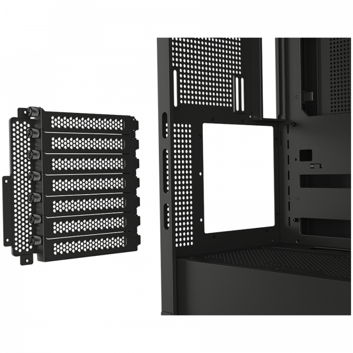 COUGAR | FV270 Black | PC Case | Mid tower / Tempered, Curved Glass Perimeter / Quick Detachable Air Filters / Up to 9 Fans (1x120mm RGB Preinstalled) / Black [14]