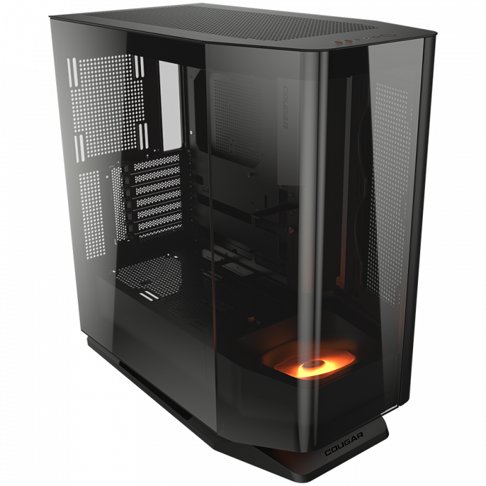COUGAR | FV270 Black | PC Case | Mid tower / Tempered, Curved Glass Perimeter / Quick Detachable Air Filters / Up to 9 Fans (1x120mm RGB Preinstalled) / Black [1]