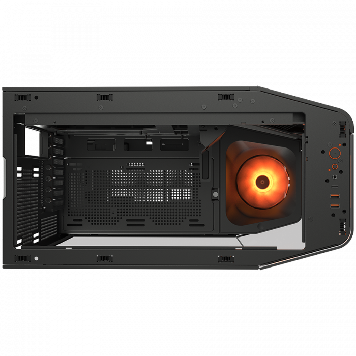 COUGAR | FV270 Black | PC Case | Mid tower / Tempered, Curved Glass Perimeter / Quick Detachable Air Filters / Up to 9 Fans (1x120mm RGB Preinstalled) / Black [13]