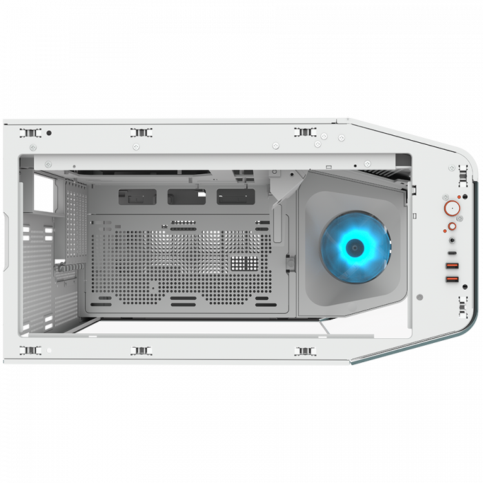 COUGAR | FV270 White | PC Case | Mid tower / Tempered, Curved Glass Perimeter / Quick Detachable Air Filters / Up to 9 Fans (1x120mm RGB Preinstalled) / White [13]