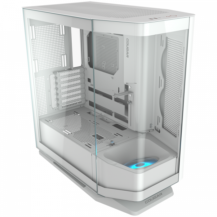 COUGAR | FV270 White | PC Case | Mid tower / Tempered, Curved Glass Perimeter / Quick Detachable Air Filters / Up to 9 Fans (1x120mm RGB Preinstalled) / White [1]