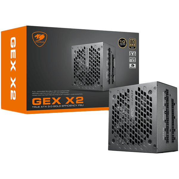 Cougar | GEXX2 1000 (Fully Modular) | PSU 80plus Gold | 1000W | PCI-E 5.0 support [4]