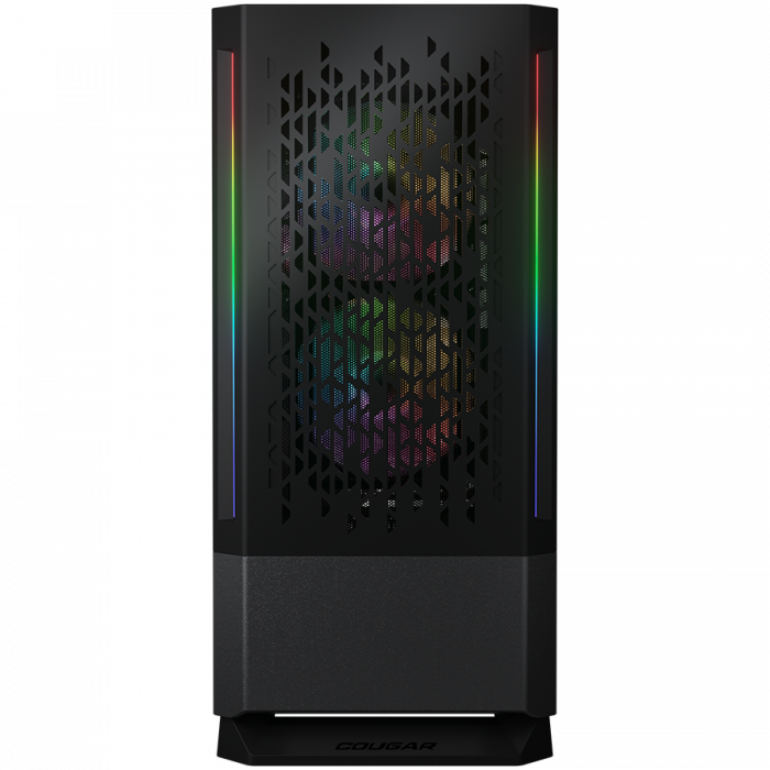 COUGAR | MX430 Air RGB Black | PC Case | Mid Tower / Air Vents Front Panel with ARGB strips / 3 x ARGB Fans / 4mm TG Left Panel [7]