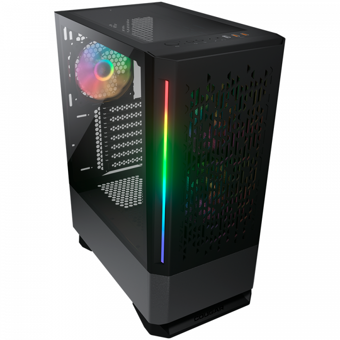 COUGAR | MX430 Air RGB Black | PC Case | Mid Tower / Air Vents Front Panel with ARGB strips / 3 x ARGB Fans / 4mm TG Left Panel [2]