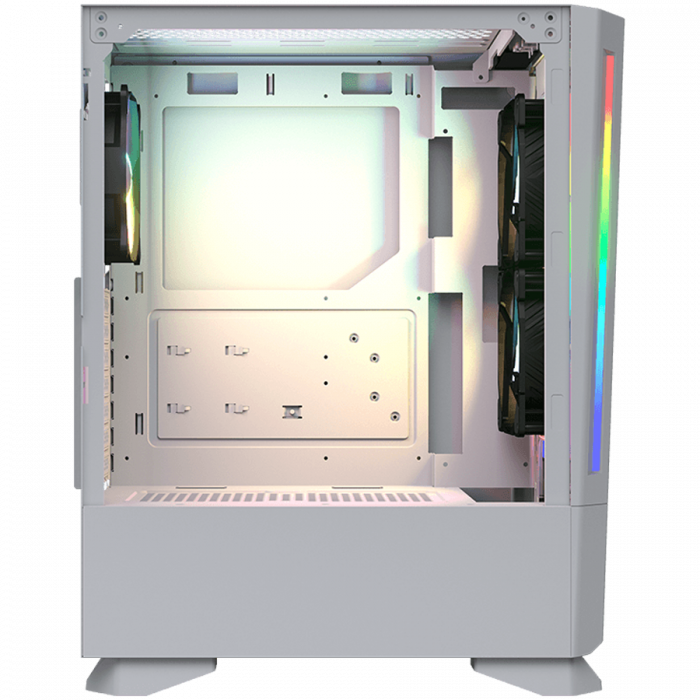 COUGAR | MX430 Air RGB White | PC Case | Mid Tower / Air Vents Front Panel with ARGB strips / 3 x ARGB Fans / 4mm TG Left Panel [5]