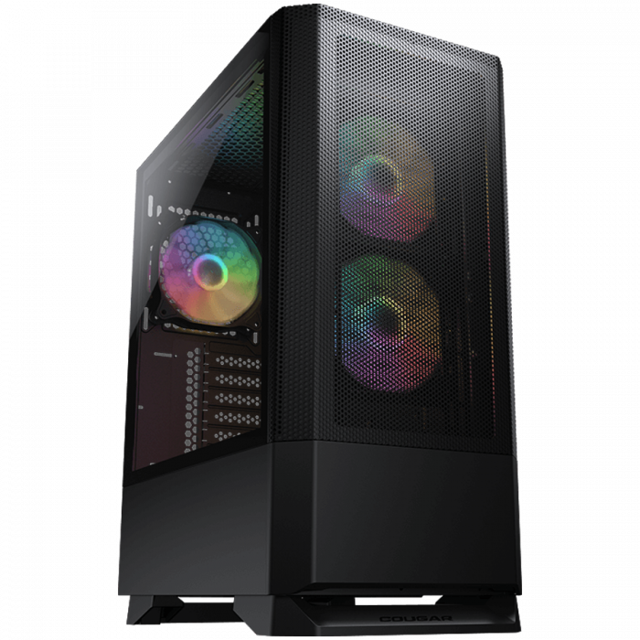 COUGAR | MX430 Mesh RGB Black | PC Case | Mid Tower / Mesh Front Panel / 3 x ARGB Fans / 4mm TG Left Panel [1]