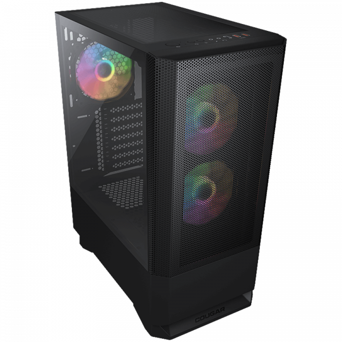 COUGAR | MX430 Mesh RGB Black | PC Case | Mid Tower / Mesh Front Panel / 3 x ARGB Fans / 4mm TG Left Panel [2]