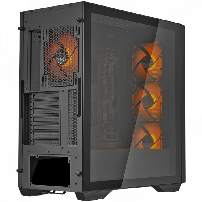 COUGAR | Uniface RGB Black | PC Case | Mid Tower / Mesh Front Panel / 4 x 120mm ARGB Fans / TG Left Panel / Black [5]