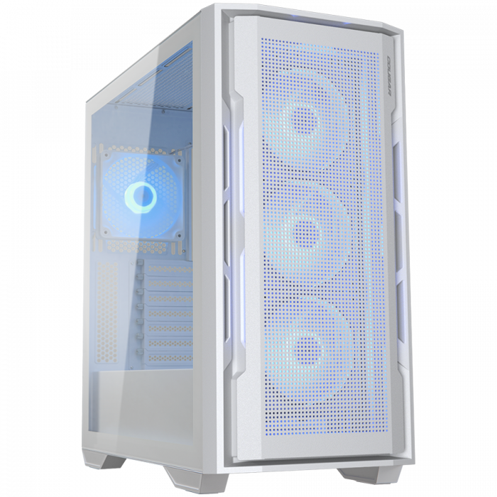 COUGAR | Uniface RGB White | PC Case | Mid Tower / Mesh Front Panel / 4 x 120mm ARGB Fans / TG Left Panel / White [4]
