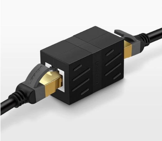 CUPLA RJ-45 Ugreen, \\"NW114\\" pt. cablu UTP, Cat6, RJ-45 (M), viteza maxima 1 Gbps, material plastic, negru \\"20390\\" - 6957303823901 [2]